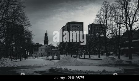 place de la grande parade de halifax au milieu de l'hiver Banque D'Images