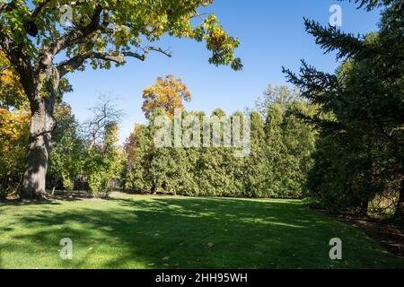 Grande maison de banlieue à Highland Park Banque D'Images