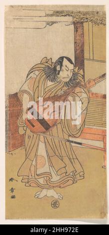 La première Nakamura Nakazo comme un homme non armé debout près de la CA d'Engawa.1775 Katsukawa Shunshō 勝川春章 Japonais.La première Nakamura Nakazo en tant qu'homme non armé debout près de l'Engawa 36882 Banque D'Images