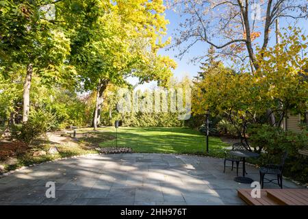 Grande maison de banlieue à Highland Park Banque D'Images