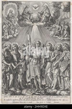 Saint-Michel et Archanges (les sept Archanges) 1570–1619 Hieronymus (Jérôme) Wierix Netherlandish.Saint-Michel et Archanges (les sept Archanges).Hieronymus (Jerome) Wierix (Netherlandish, env.1553–1619 Anvers).1570–1619.Gravure.Imprime Banque D'Images