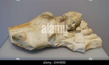 Sleeping Cupid (Eros), Roman, 2nd Century AD, marbre Banque D'Images