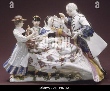 Le vendeur Trinket 1745–50, après le modèle de ca.1738 Johann Joachim Kändler Allemand.Le vendeur Trinket 207178 Banque D'Images