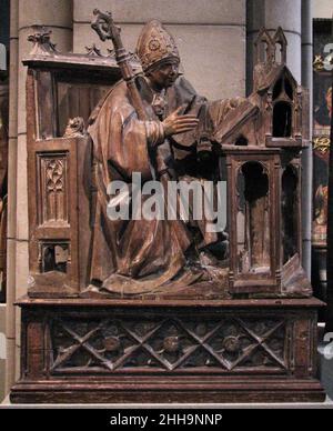 Saint Ambrose dans son étude ca.1500 Espagnol du Nord.Saint Ambrose dans son étude 464610 Banque D'Images