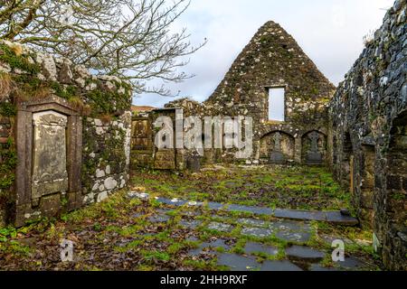 RUINES ÉGLISE ST MARY (1694) ÎLE DUNVEGAN DE SKYE ÉCOSSE ROYAUME-UNI Banque D'Images