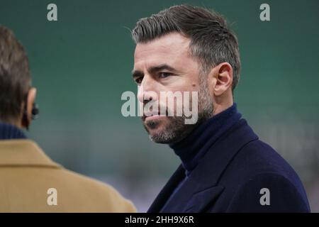 Milan, Italie.23rd janvier 2022.Andrea Barzagli pendant le championnat italien Serie Un match de football entre AC Milan et Juventus FC le 23 janvier 2022 au stade San Siro à Milan, Italie - photo Morgese-Rossini / DPPI crédit: DPPI Media / Alay Live News Banque D'Images