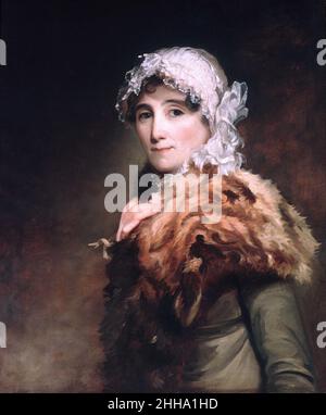 Mme Katherine Matthews 1812–13 Thomas Sully American selon les registres personnels de l’artiste, ce portrait a été peint entre le 1 décembre 1812 et le 31 janvier 1813 et a coûté soixante-dix dollars au gardien.Il révèle l'influence du voyage anglais de Sully de 1809 à 10, au cours duquel il a étudié avec Benjamin West et a trouvé son modèle stylistique dans l'œuvre du portraitiste anglais Sir Thomas Lawrence.En fait, cette peinture est une adaptation en demi-longueur de « Elizabeth Farren, comtesse de Derby » de Lawrence (également dans la collection du Musée).Le geste dynamique du sitter, le tour de la tête, et f Banque D'Images