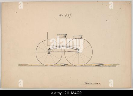 Familiale carrée design à quatre places, n°467/ 716 env.1860 Brewster & Co. American Brewster & Company Historised in 1810 by James Brewster (1788–1866) in New Haven, Connecticut, Brewster & Company, spécialisée dans la fabrication de chariots fins.Le fondateur a ouvert une salle d'exposition à New York en 1827 au 53-54 Broad Street, et l'entreprise a prospéré sous des générations de leadership familial.L'expansion a nécessité des déplacements dans le bas de Manhattan, avec des changements de nom reflétant des changements de direction – James Brewster & Sons exploité au 25 Canal Street, James Brewster Sons au 396 Broadway et Brewster of BR Banque D'Images