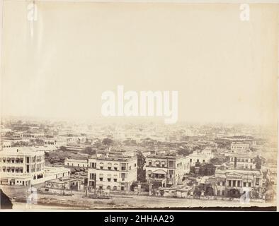 [Vue de la ville depuis le monument Ochterlony, Calcutta] 1850s Capitaine R. B. Hill British.[Vue sur la ville depuis le monument Ochterlony, Calcutta] 287829 Banque D'Images