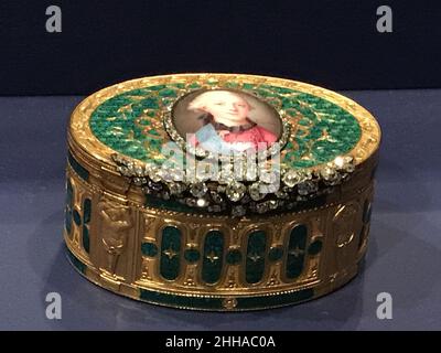 Snuff-Box avec un portrait du Grand-Duc Pavel Petrovich. Banque D'Images