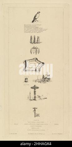 Rebus: Béranger n'était pas vraiment fort, car il n'a jamais eu la clé des champs 1863 Charles Meryon Français.Rebus: Béranger n'était pas vraiment fort, car il n'a jamais eu la clé des champs 377936 Banque D'Images