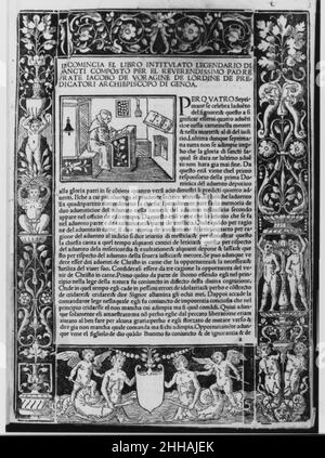 Legendario di sancti 20 octobre 1514 écrit par Pseudo Jacobus de Voragine.Legendario di sancti 352995 Banque D'Images