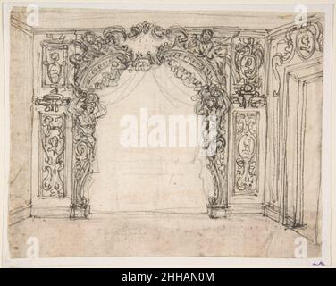 Design pour un Proscenium ou Alcôve 1652–1725 Giovanni Battista Foggini Italien.Conception pour un Proscenium ou une Alcôve 349871 Banque D'Images