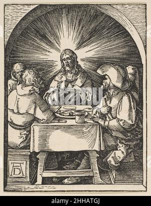 Christ en Emmaüs, de la petite passion ca.1510 Albrecht Dürer Allemand.Christ en Emmaüs, de la petite passion 387432 Banque D'Images