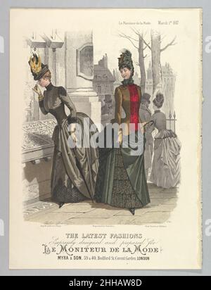 Les dernières Fashions, expressément conçues et préparées pour le moniteur de la mode 1 mars 1887 Jules David French.Les toutes dernières Fashions, expressément conçues et préparées pour le moniteur de la mode 398884 Banque D'Images