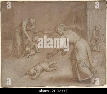 Deux femmes et trois enfants dans un intérieur 1556–1629 Otto van Veen Netherlandish.Deux femmes et trois enfants dans un intérieur 385486 Banque D'Images