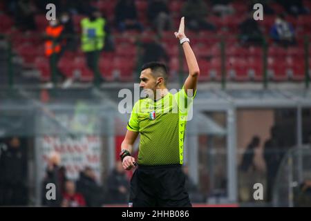 Milan, Italie.23rd janvier 2022.Série Un match entre AC Milan contre Juventus FC le 23 janvier 2022 au stade Giuseppe Meazza à Milan, Italie crédit: Agence de photo indépendante/Alamy Live News Banque D'Images