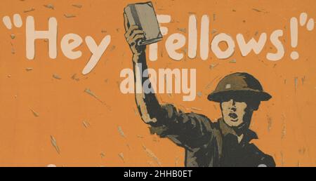 Soldat avec détail livre de ''Hey fellows!''Votre argent apporte le livre dont nous avons besoin quand nous le voulons American Library Association, United War Work Campaign, semaine du 11 novembre 1918 - - Sheridan. Banque D'Images