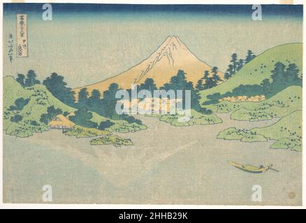 Réflexion dans le lac de Misaka dans la province de Kai (Kōshū Misaka suimen), de la série trente-six vues du Mont Fuji (Fugaku sanjūrokkei) ca.1830–32 Katsushika Hokusai Japonais.Réflexion dans le lac de Misaka dans la province de Kai (Kōshū Misaka suimen), de la série trente-six vues du Mont Fuji (Fugaku sanjūrokkei) 36495 Banque D'Images