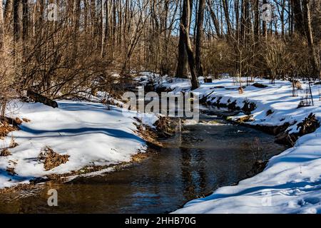 Codorus Creek dans le parc Nixon, Richard M Nixon County Park, York County, Pennsylvanie, États-Unis Banque D'Images
