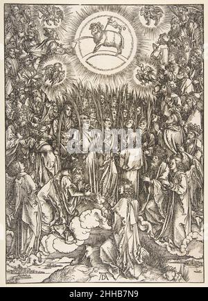 L'adoration de l'Agneau, de la série Apocalypse 1497-1498 Albrecht Dürer German.L'adoration de l'Agneau, de la série Apocalypse 397144 Banque D'Images