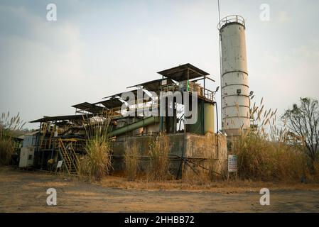 Loei, Thaïlande.1st mars 2020.Vue de la mine d'or Tungkum. Depuis plus d'une décennie, le groupe Khon Rak Ban Kerd d'un petit village rural de la province de Loei en Thaïlande combat la mine d'or Tungkum.Le groupe est composé de femmes respectées - et en grande partie analphabètes - âgées qui ont financé leur activisme par la culture et la transformation du coton biologique.L'agriculture est la principale source de revenu pour la majorité des résidents de Loei; les ressources comme l'eau et la terre ont une grande incidence sur leurs moyens de subsistance.Lorsque la communauté locale a signalé des symptômes compatibles avec l'empoisonnement sanguin Banque D'Images