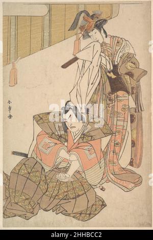 Le troisième Ichikawa Yaozo et Mimasu Tokujiro probablement 1785 Katsukawa Shunshō 勝川春章 Japonais.Le troisième Ichikawa Yaozo et Mimasu Tokujiro 36590 Banque D'Images