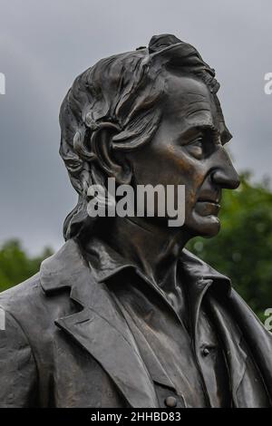 Le Monument de John Burns, parc militaire national de Gettysburg, Pennsylvanie, États-Unis Banque D'Images