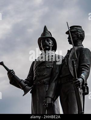 Photo du monument 73rd du New York Volunteer Infantry Regiment, parc militaire national de Gettysburg, Pennsylvanie, États-Unis Banque D'Images