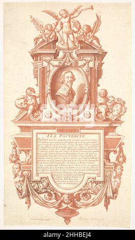 Épitaphe et Portrait de Jacques Callot 1635–36 Abraham Bosse Français.Épitaphe et Portrait de Jacques Callot 397271 Banque D'Images