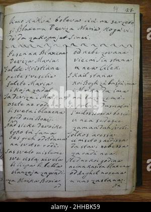 Chant de la Sainte Vierge Marie, Petar Kovachev, 1773. Banque D'Images