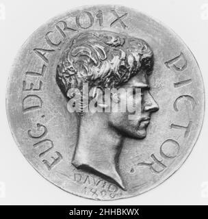 Ferdinand Victor Eugène Delacroix (1798–1863) 1828 Pierre Jean David d'Angers Français Pierre-Jean David d'Angers est le sculpteur français le plus prolifique et l'un des plus importants de la première moitié du XIXe siècle.Tout au long de sa carrière de près de cinquante ans (1819–1856), David est resté fidèle à sa conviction que les monuments sculpturaux consacrés aux réalisations des grands hommes et des femmes expriment de façon permanente et vivante la grandeur d'un peuple.Il a continuellement cherché des commissions pour des monuments représentant des figures historiques et contemporaines qu'il admirait afin de commettre leur cont Banque D'Images