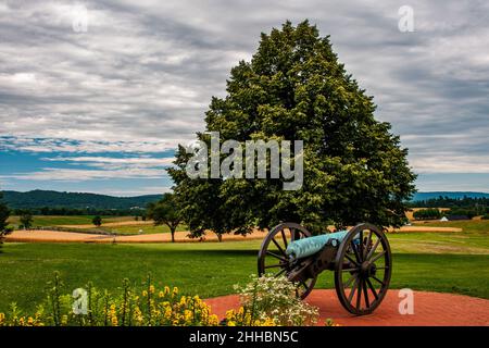 Cannon, champ de bataille National d'Antietam, Maryland Banque D'Images