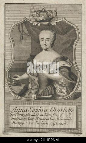Sophia Charlotte de Brandenburg-Bayreuth, duchesse de Saxe-Eisenach et Saxe-Weimar. Banque D'Images