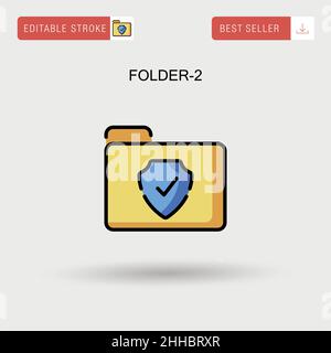 Icône de vecteur simple dossier-2. Illustration de Vecteur