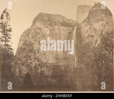 Pohono, Bridal Veil, 900 pieds, Yosemite 1861 Carleton E. Watkins American.Pohono, Bridal Veil, 900 pieds, Yosemite 286052 Banque D'Images