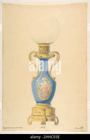 Design pour une lampe à huile 19th Century Anonyme, Français, 19th Century Français.Conception d'une lampe à huile 355509 Banque D'Images