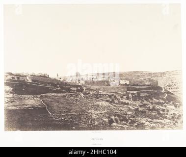 Jerusalem, côté Sud de Jérusalem 1854 Auguste Salzmann French.Jérusalem, côté Sud de Jérusalem 287061 Banque D'Images