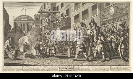 Burning the Rumps at Temple Bar (douze grandes illustrations pour les Hudibras de Samuel Butler, planche 11) 1725–68 William Hogarth British.Burning the Rumps at Temple Bar (douze grandes illustrations pour les Hudibras de Samuel Butler, planche 11) 400741 Banque D'Images