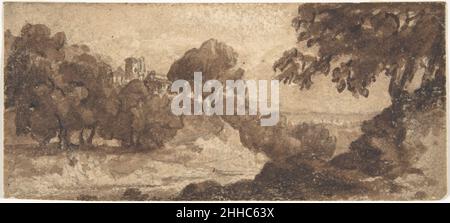 Paysage 1770–1812 attribué à Heneage Finch, 4th comte d'Aylesford British.Paysage 340841 Banque D'Images