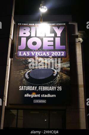 Los Angeles, Californie, États-Unis 18th janvier 2022 Une vue générale de l'atmosphère Billy Joel Las Vegas Billboard le 18 janvier 2022 à Los Angeles, Californie, États-Unis.Photo par Barry King/Alay stock photo Banque D'Images