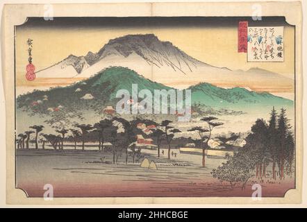 Vesper Bells au temple Mii ca.1832 Utagawa Hiroshige Japonais.Vesper Bells au temple Mii 56892 Banque D'Images
