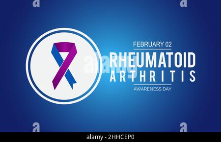 Journée de sensibilisation à la polyarthrite rhumatoïde.Modèle de vecteur de concept médical pour bannière, carte, affiche, fond. Illustration de Vecteur