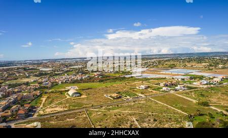 Panorama incroyable de Donnalucata d'en haut, Scicli, Ragusa, Sicile, Italie,Europe Banque D'Images