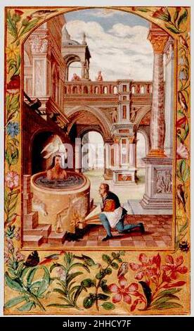 Splendeur Solis.Image 11 - Bouillir le corps dans le vase. Banque D'Images