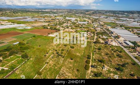 Panorama incroyable de Donnalucata d'en haut, Scicli, Ragusa, Sicile, Italie,Europe Banque D'Images