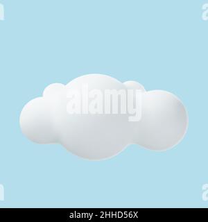 3d nuages simples réalistes Illustration de Vecteur