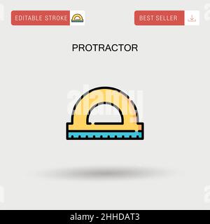 Icône Protractor simple Vector. Illustration de Vecteur