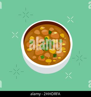 Design plat Delicious locaro illustration Vector. Illustration de Vecteur