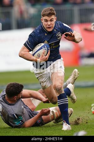 Garry Ringrose de Leinster lors de la Heineken Champions Cup, faites un match au terrain de loisirs de Bath.Date de la photo: Samedi 22 janvier 2022. Banque D'Images